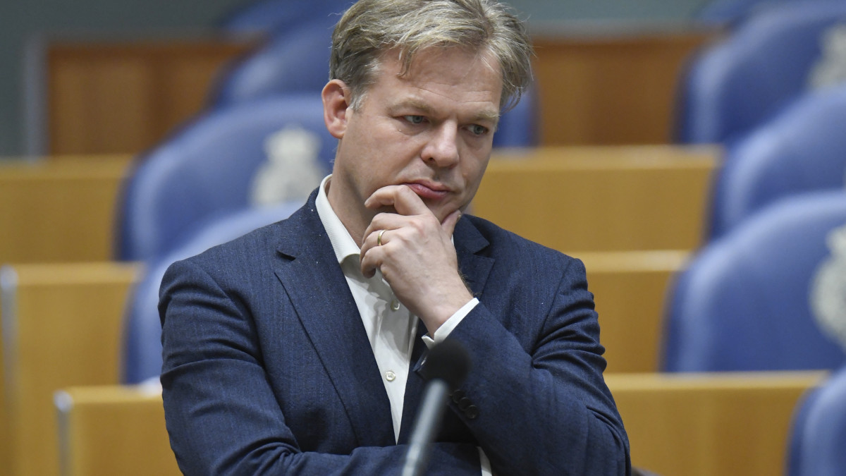 Pieter Omtzigt in Tweede Kamer. Beeld ANP