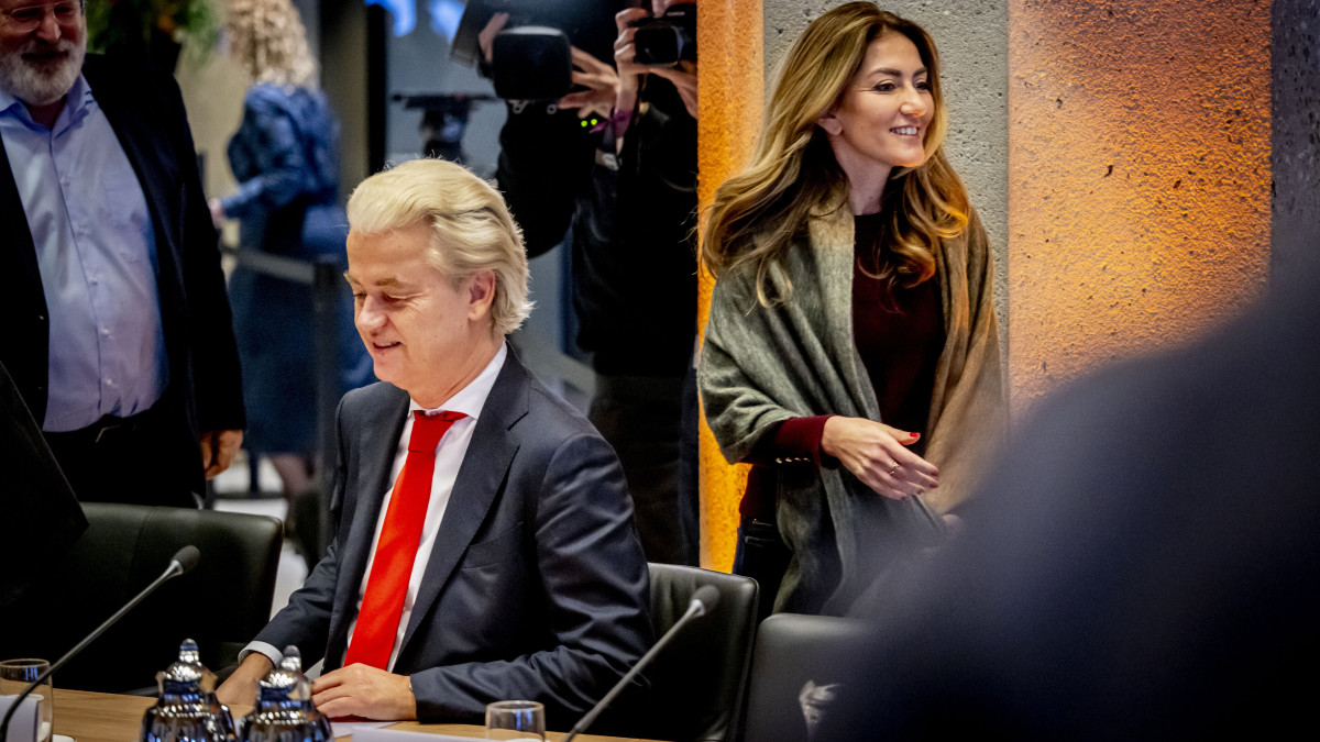 Geert Wilders (PVV) en Dilan Yeşilgöz (VVD). Beeld: ANP