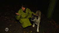 Hond Chica en baasje Brigitte Schuurmans