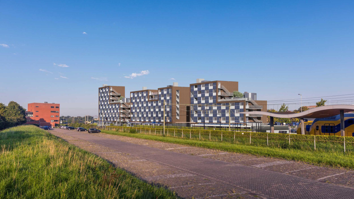 Een impressie/bouwtekening van het lul-gebouw in Middelburg